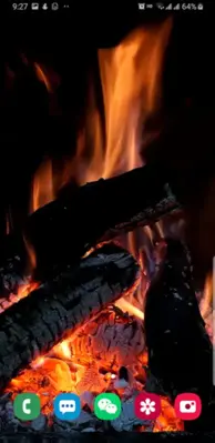 3D Fire Video Live Wallpaper P android App screenshot 0