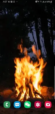 3D Fire Video Live Wallpaper P android App screenshot 1